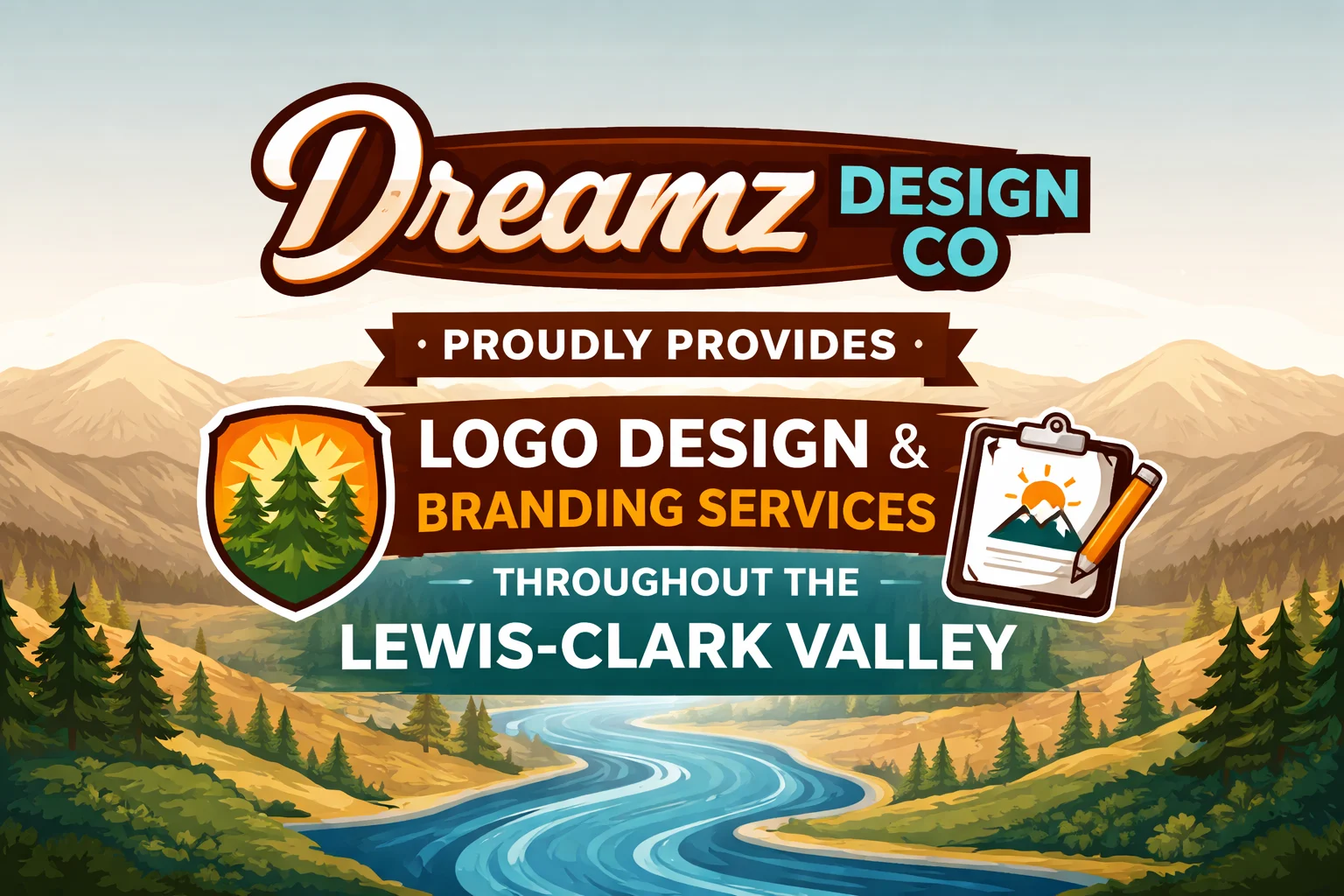 Logo design and branding services by Dreamz Design Co in Lewis-Clark Valley.