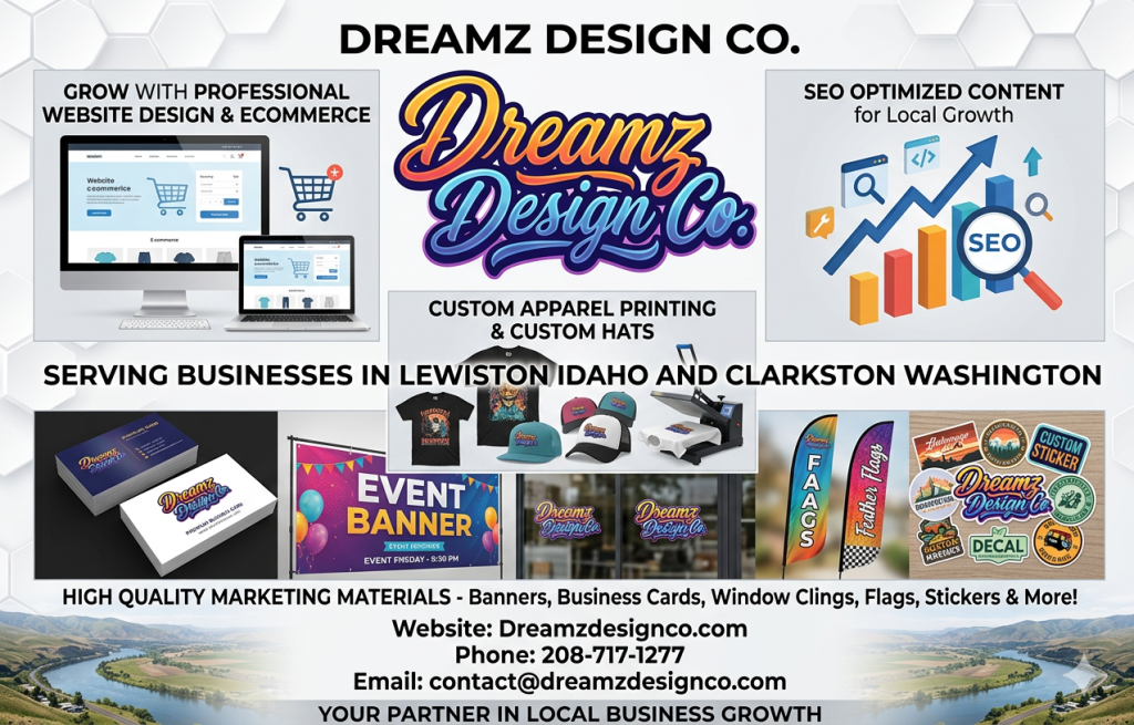 Dreamz Design Co. Logo and Banner Dreamz Design Co logo with marketing and ecommerce services.