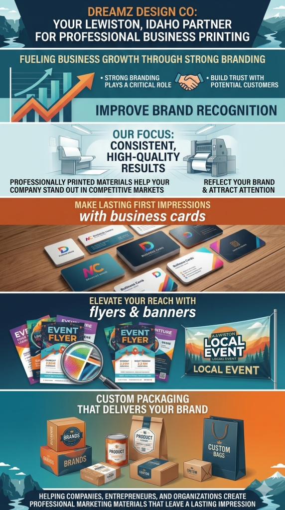 Dreamz Design Co Business Cards and Branding Materials Custom business cards and branding materials for professional branding and marketing.