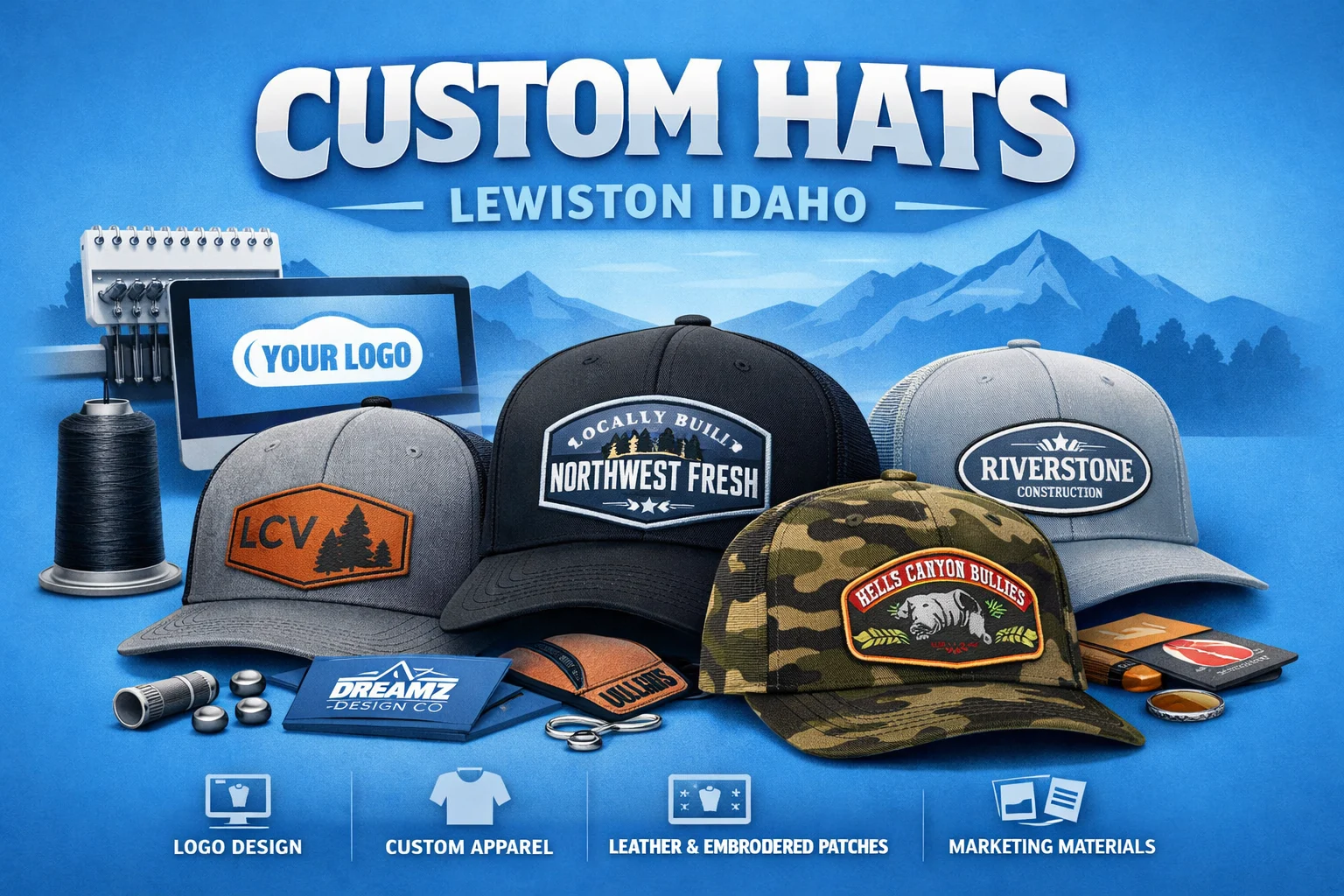 Custom Hats and Apparel in Lewiston Idaho