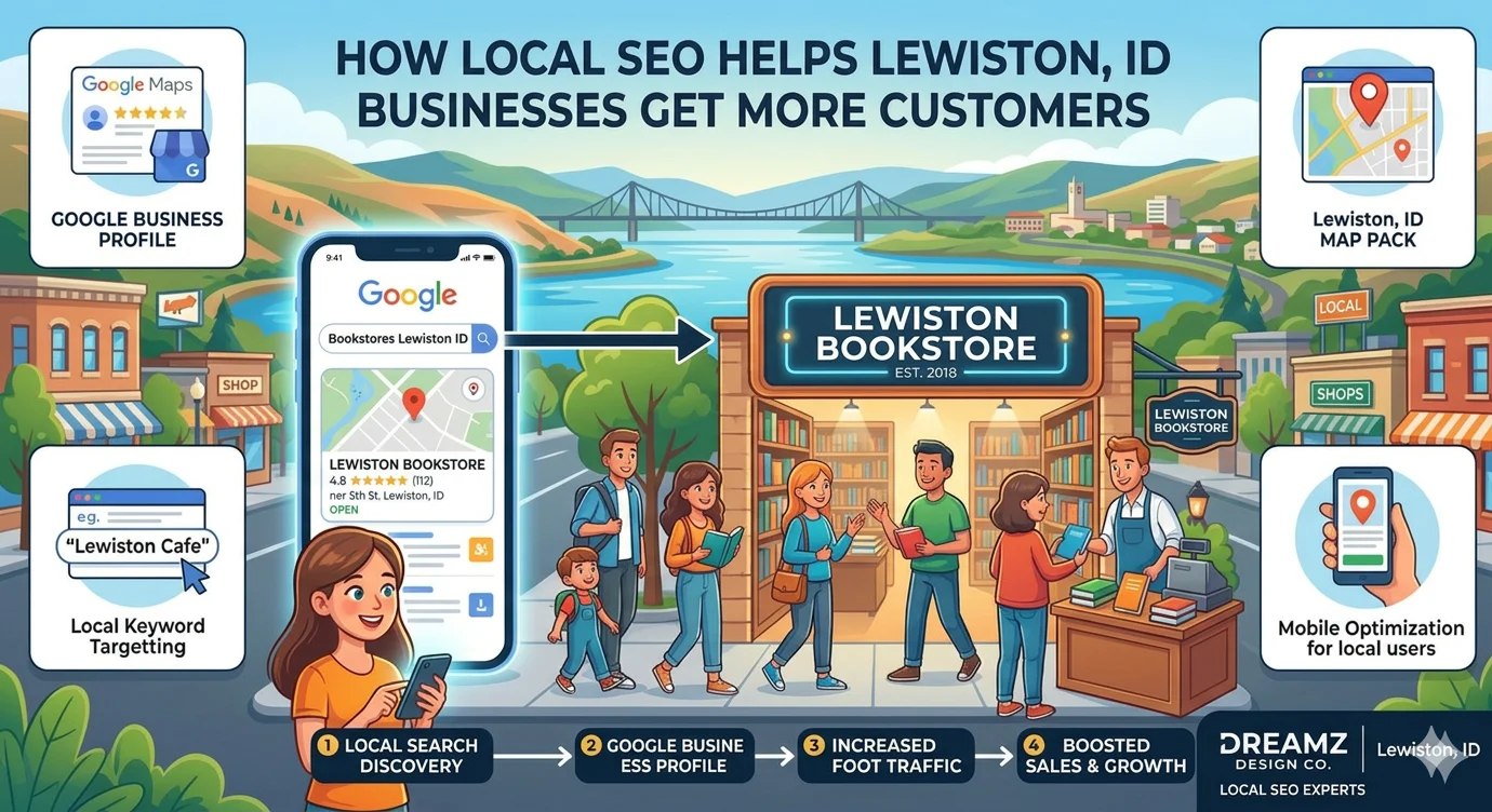 Optimized local SEO strategies boost Lewiston businesses' visibility and customer engagement.