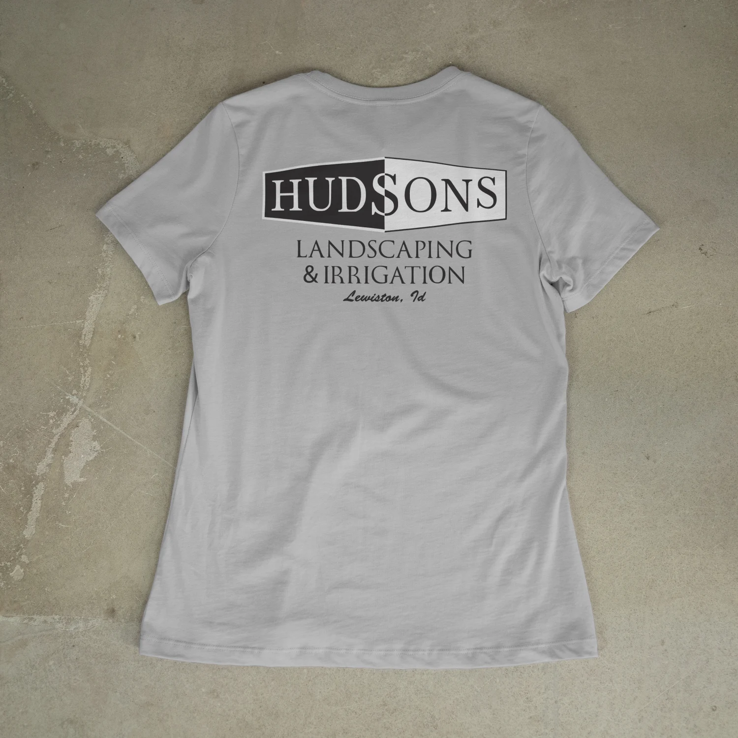 Hudsons Landscaping custom Hanes Cool Dri shirts Lewiston Idaho